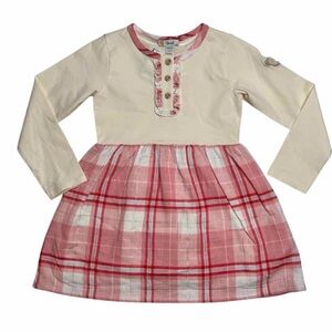 Plaid Pink and Cream Kids Casual Dress